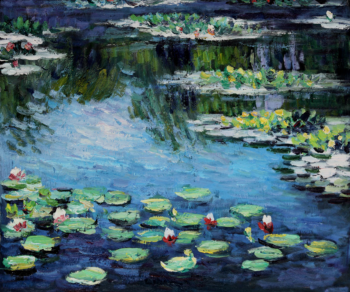 Monet Water Lilies-Claude Monet Painting - Click Image to Close